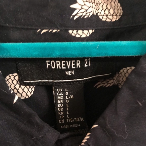 Forever 21 Pineapple Button Down Shirt - Picture 8 of 8